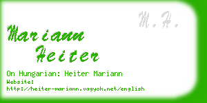 mariann heiter business card